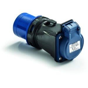 Famatel Adaptador clavija industrial 2P+T 16A / toma schuko 16A IP54 Ref: 13910