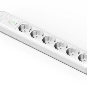 Famatel Base 6 tomas 16A con toma de tierra e interruptor