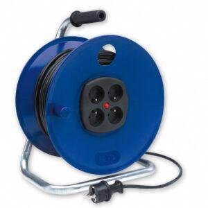 Famatel Enrollacable 4 tomas francesas con toma de tierra y 25m de cable