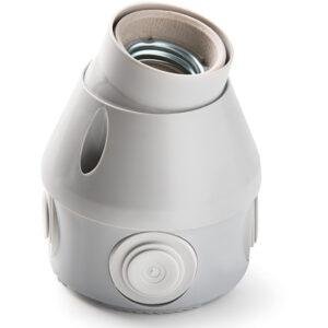 Famatel Portalámparas zócalo orientable E-27 con caja estanca 4 conos IP20