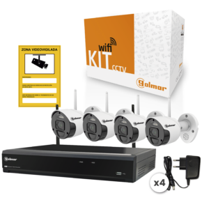 Kit-4Bwifi con NVR Y 4 bullet wifi 1080P Golmar 31600910