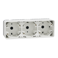 Schneider Mureva Styl Caja triple superficie horizontal Blanco MUR39913