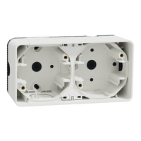 Schneider Mureva Styl Caja doble superficie horizontal Blanco MUR39914