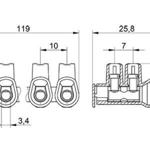Tekox PRO6MAX Regleta de bornes 12P 6mm²