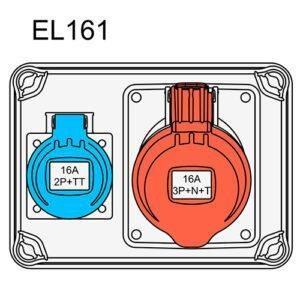 IDE COFRET DERIVACIÓN IP54 CON TOMAS DE CORRIENTE (EL161) Referencia: 41045