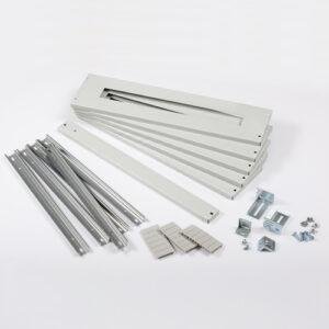 IDE KIT TAPAS METÁLICAS SUPERFICIE + RAÍL DIN (5 TAPAS 200 + 1 TAPA CIEGA 50) Referencia: S120M200