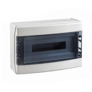 IDE COFRET DISTRIBUCIÓN IP65 SUPERFICIE 1x18 MÓDULOS (ABS) PUERTA TRANSPARENTE Referencia: CDN18PT