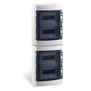 IDE COFRET DISTRIBUCIÓN IP65 SUPERFICIE 4x12 (48) MÓDULOS (ABS) PUERTA TRANSPARENTE Referencia: CDN48PT