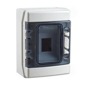 IDE COFRET DISTRIBUCIÓN IP65 SUPERFICIE 1x4 MÓDULOS (ABS) PUERTA TRANSPARENTE Referencia: CDN4PT