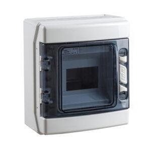 IDE COFRET DISTRIBUCIÓN IP65 SUPERFICIE 1x6 MÓDULOS (ABS) PUERTA TRANSPARENTE Referencia: CDN6PT
