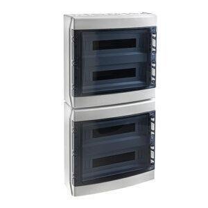 IDE COFRET DISTRIBUCIÓN IP65 SUPERFICIE 4x18 (72) MÓDULOS (ABS) PUERTA TRANSPARENTE Referencia: CDN72PT
