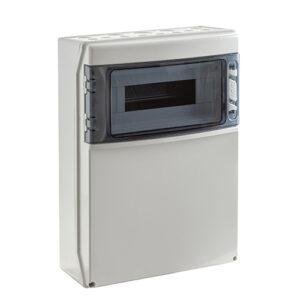 IDE COFRET IP65 PARA TOMAS DE CORRIENTE 1x12 MÓDULOS VENTANA TRANSPARENTE Referencia: CSN12PT
