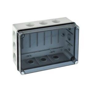 IDE CAJA DE DERIVACIÓN IP65 253x342x132 CON CONOS TAPA TRANSPARENTE Referencia: EVT322