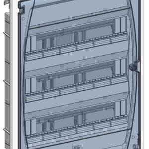 IDE CAJA DISTRIBUCIÓN IP40 EMPOTRAR PARED HUECA 3x18 (54) MÓDULOS PUERTA TRANSPARENTE Referencia: GPE54PT/PH