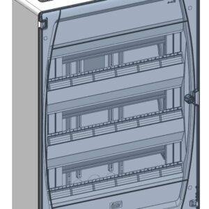 IDE CAJA DISTRIBUCIÓN IP40 SUPERFICIE 3x18 (54) MÓDULOS PUERTA TRANSPARENTE Referencia: GPS54PT