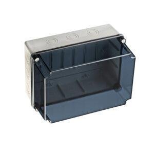 IDE CAJA GUARDAMOTOR IP65-IP67 243x333x191 ENTRADAS PRETROQUELADAS TAPA TRANSPARENTE Referencia: GSXT322