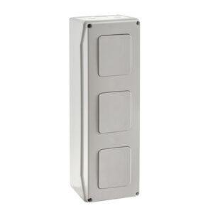 IDE COFRET IP65 PARA TOMAS DE CORRIENTE MÓD. ADICIONAL TAPAS PRETROQUELADAS REGLETA N&T Referencia: PCSNPLUS/RR