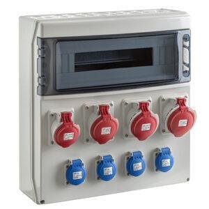 IDE COFRET IP54 CON TOMAS DE CORRIENTE 1x18 MÓDULOS (CSN18PT) Referencia: SV18100