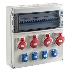 IDE COFRET IP54 CON TOMAS DE CORRIENTE Y PROTECCIONES 1x18 MÓDULOS (CSN18PT) Referencia: SV18100/P