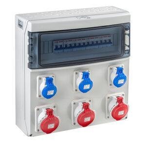 IDE COFRET IP54 CON TOMAS DE CORRIENTE Y PROTECCIONES 1x18 MÓDULOS (CSN18PT) Referencia: SV18303/P