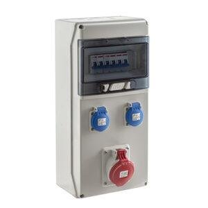 IDE COFRET IP54 CON TOMAS DE CORRIENTE Y PROTECCIONES 1x9 MÓDULOS (CSN9PT) Referencia: SV9101/P