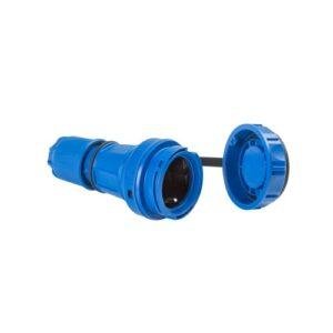 Base aérea Tipo shuko IP68-IP66 2P+T 250V 16A Azul