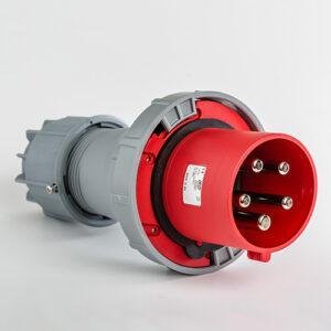 Clavija aérea IP66-IP67 3P+N+T 400V 125A 6H contacto piloto