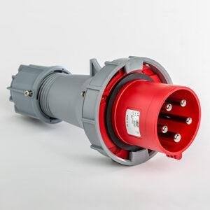 Clavija aérea IP66-IP67 3P+N+T 400V 63A 6H contacto piloto
