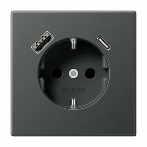Jung Enchufe con USB-AC LS antracita