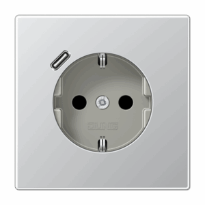 Jung Enchufe con USB-C LS aluminio