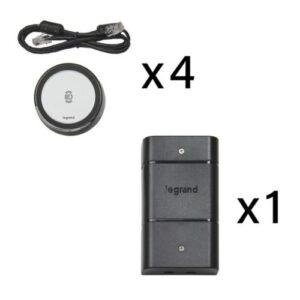 Legrand KIT 4 CHARGEURS SS FIL 15W ALU